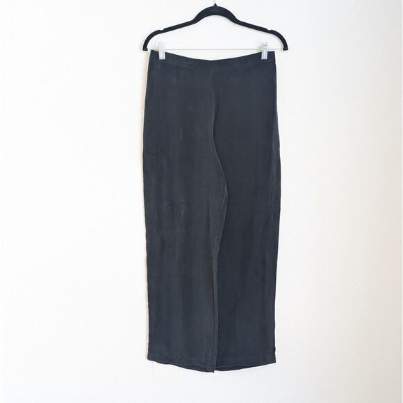 Yasemin Ozeri 2PC Set Black Liquid Butter Double-breasted Blazer M Dress Pants S - Picture 5 of 16